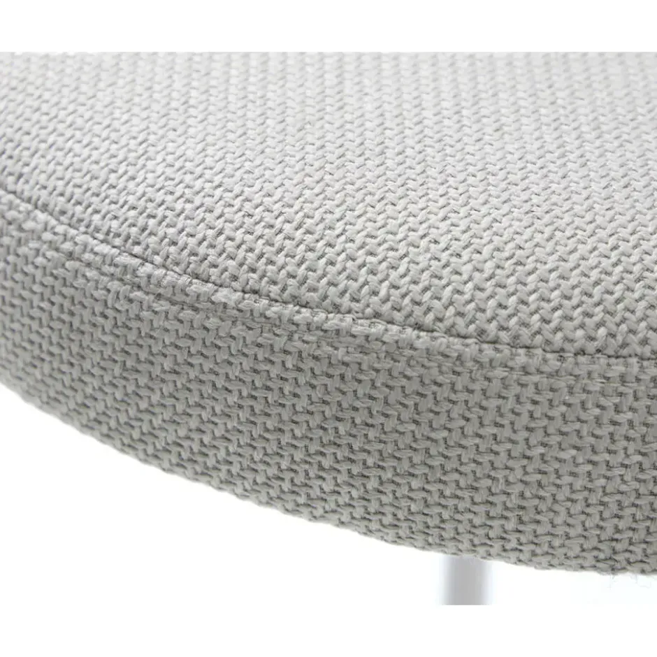 Poef Beige Stof - 43,5x44x48cm - Pelican