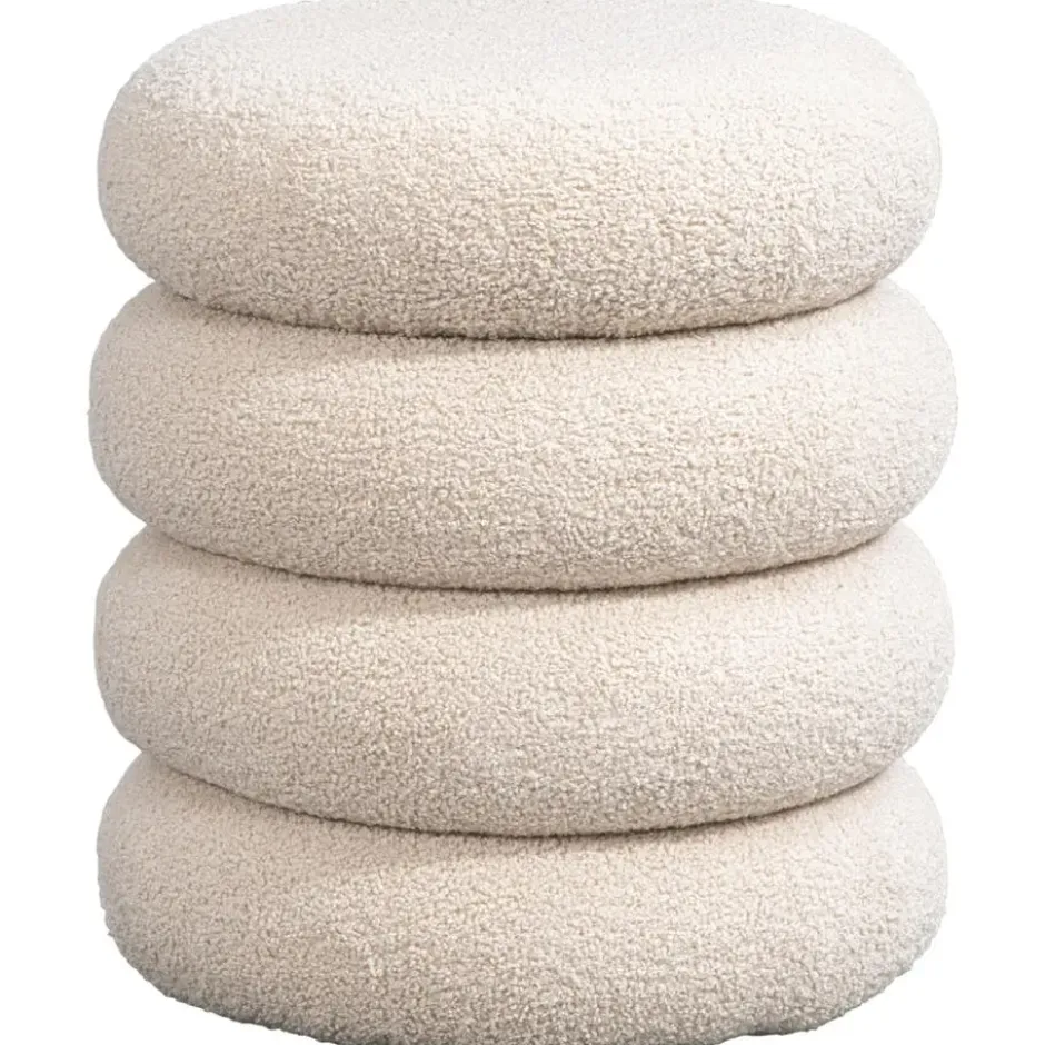 Poef Daroca - beige - 50xØ45 cm
