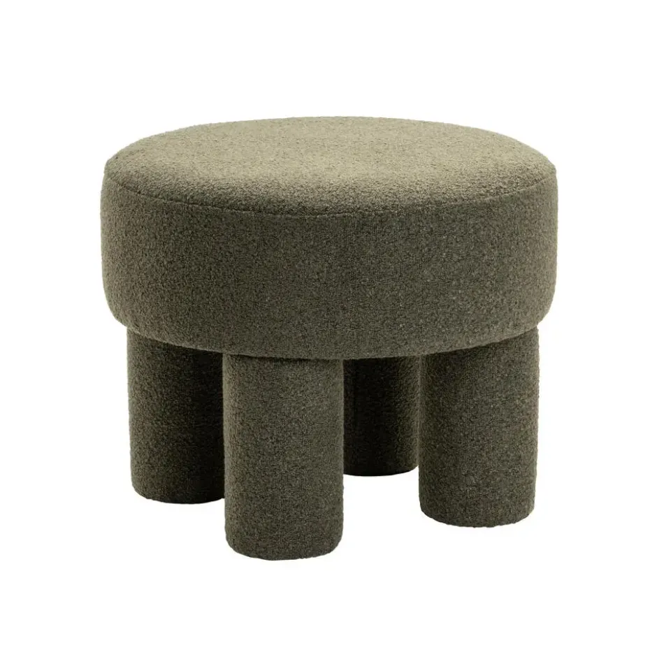 Poef Demi - Bouclé Groen