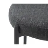 Poef Donkergrijs Stof - 43,5x44x48cm - Pelican