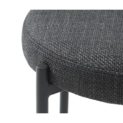 Poef Donkergrijs Stof - 43,5x44x48cm - Pelican