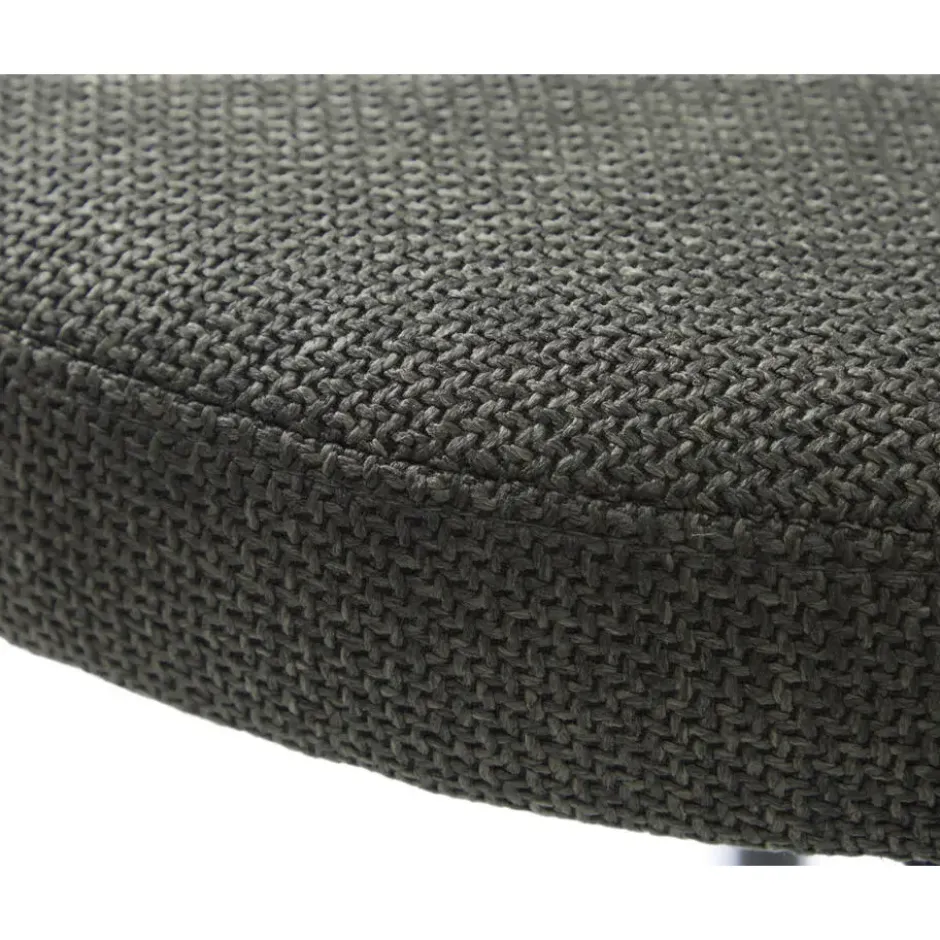 Poef Donkergrijs Stof - 43,5x44x48cm - Pelican