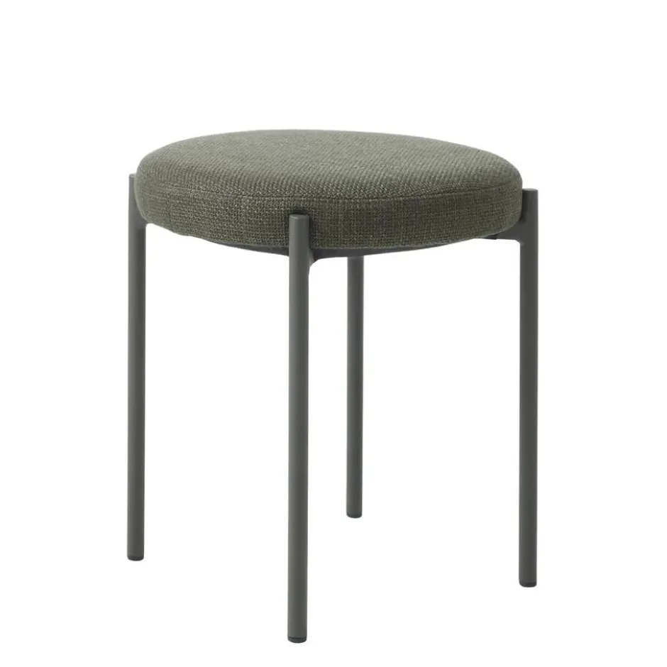 Poef Groen Stof - 43,5x44x48cm - Pelican