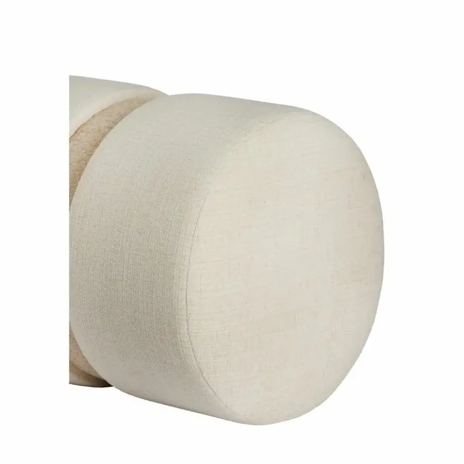 Poef Novira - Beige - Ø35x46cm