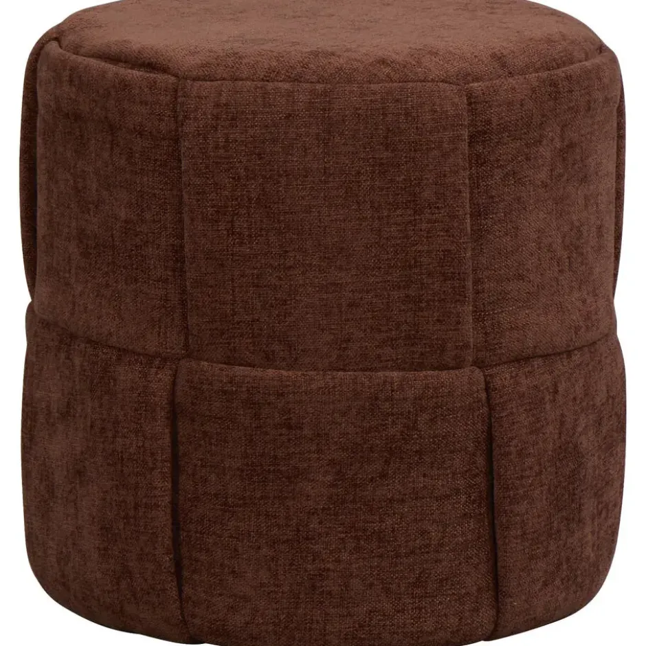 Poef Ronda - roodbruin - 38xØ38 cm