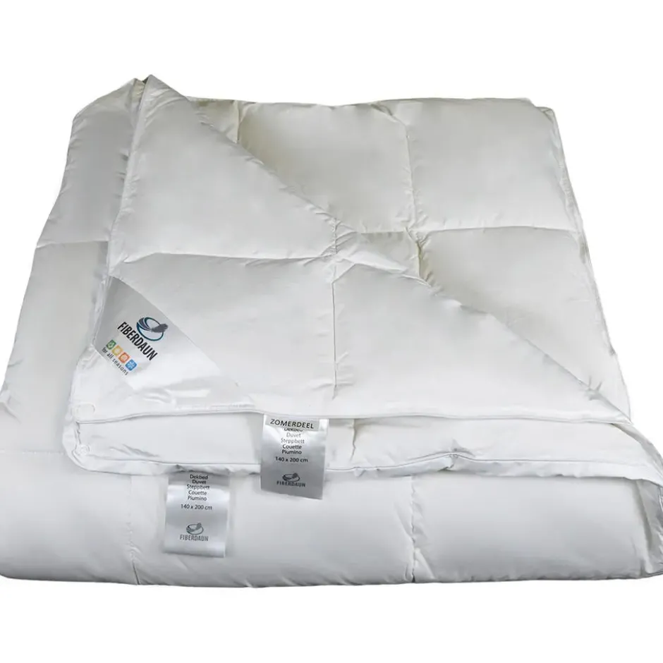 Polydaun 4-seizoenen dekbed - percale katoen - 200x200 cm