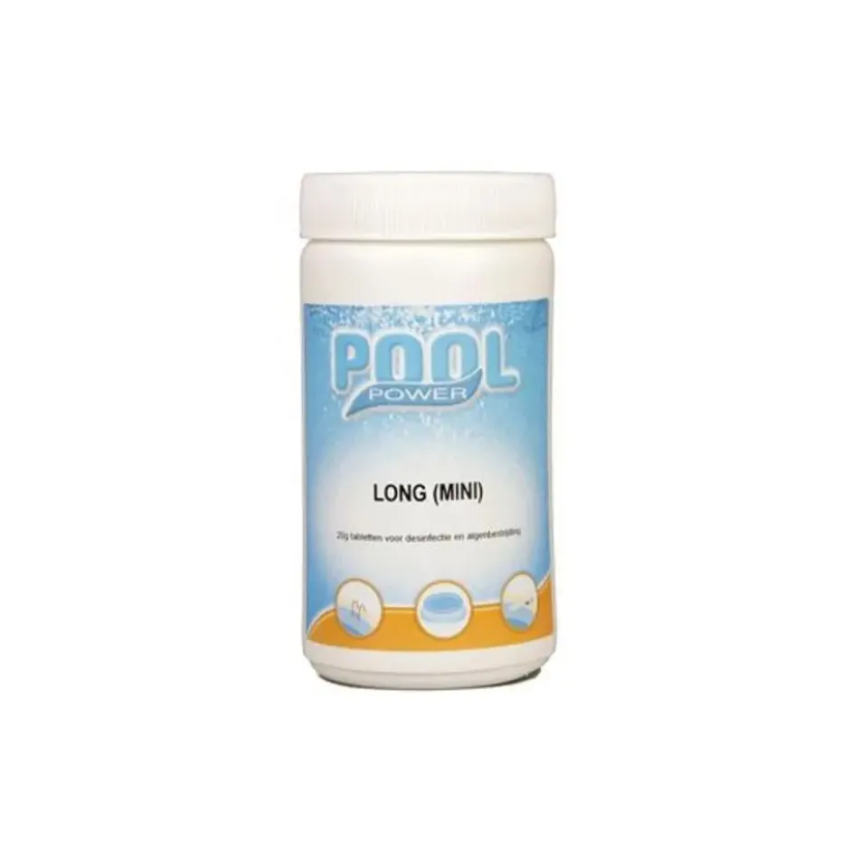 Pool Power Long Mini Zwembad chloortabletten - 1 kg - 20 gram