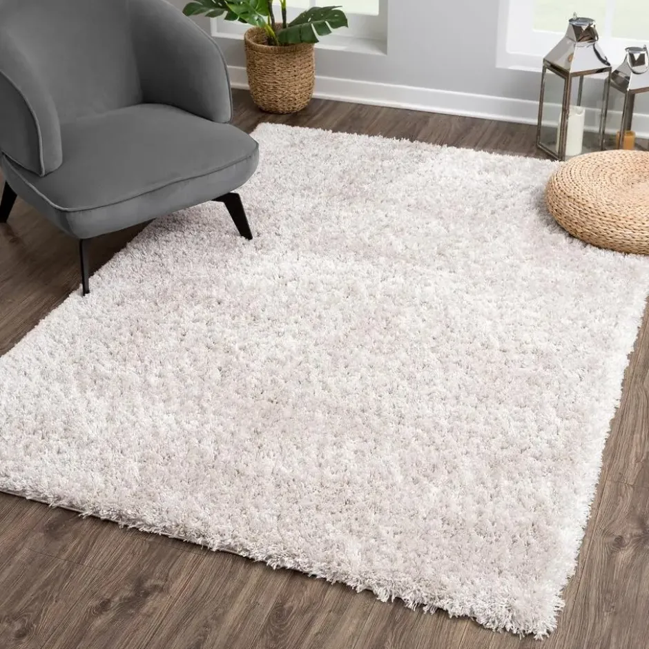 Porto Fluffy Vloerkleed Hoogpolig Grijs - 160x230 CM