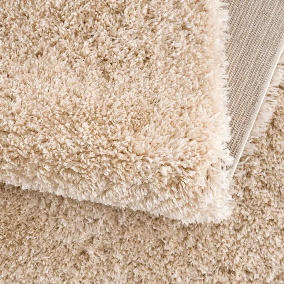 Porto Fluffy Vloerkleed Hoogpolig Beige - 160x230 CM
