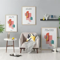 Poster Lijst - Kader voor Foto's van 70 x 100 cm, MDF Hout - Lichte eik Kleur