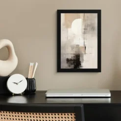 Poster met lijst 20x30 cm Abstract - Kunst - Grijs