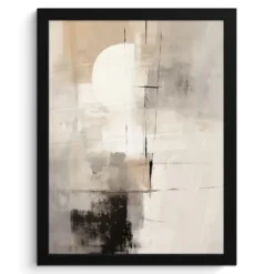 Poster met lijst 30x40 cm Abstract - Kunst - Grijs