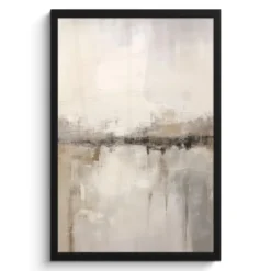 Poster met lijst 40x60 cm Moderne kunst - Abstract - Beige