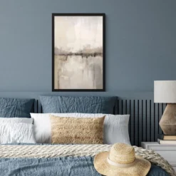 Poster met lijst 40x60 cm Moderne kunst - Abstract - Beige