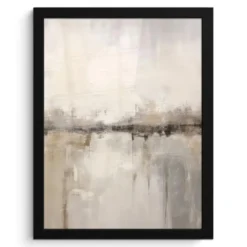 Poster met lijst 30x40 cm Moderne kunst - Abstract - Beige
