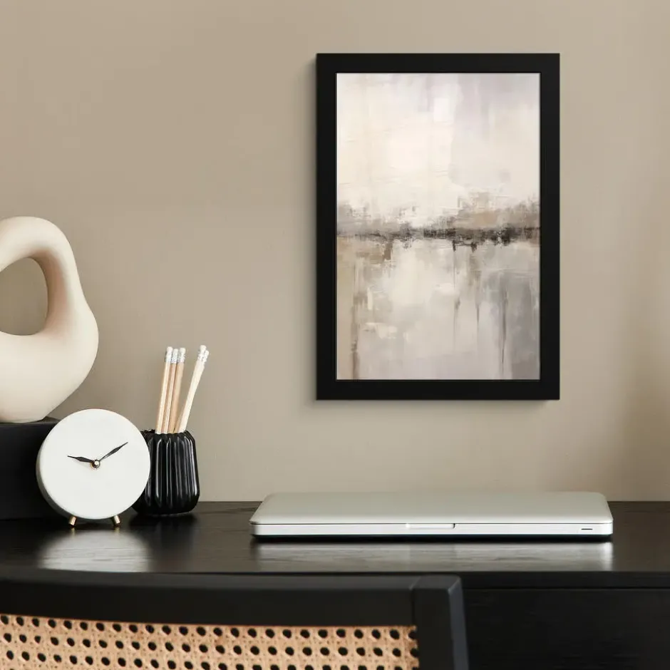Poster met lijst 20x30 cm Moderne kunst - Abstract - Beige