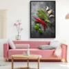 Poster met lijst 80x120 cm Peper - Kruiden - Specerijen - Beton
