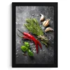 Poster met lijst 20x30 cm Peper - Kruiden - Specerijen - Beton