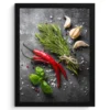 Poster met lijst 30x40 cm Peper - Kruiden - Specerijen - Beton
