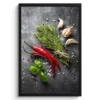 Poster met lijst 40x60 cm Peper - Kruiden - Specerijen - Beton