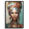 Poster met lijst 80x120 cm Vrouw - Kunst - Sieraden - Portret