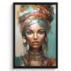 Poster met lijst 40x60 cm Vrouw - Kunst - Sieraden - Portret