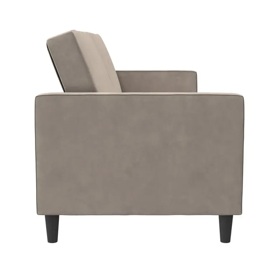 Presley - 3-zits slaapbank in taupe fluweel