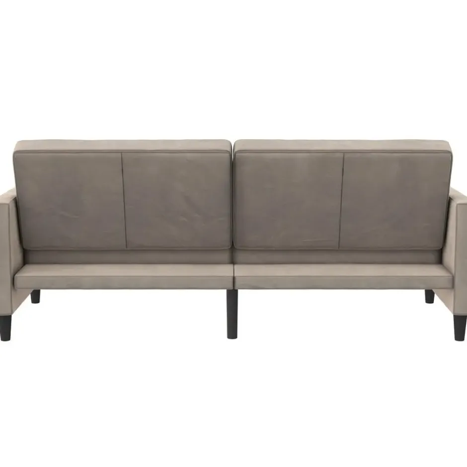 Presley - 3-zits slaapbank in taupe fluweel