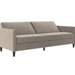 Presley - 3-zits slaapbank in taupe fluweel
