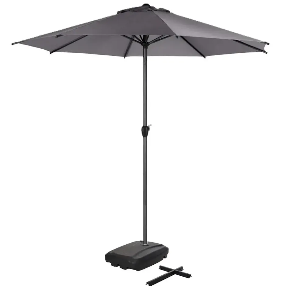 Pro Garden Parasolvoet vulbaar - zweefparasols - antraciet - 60L
