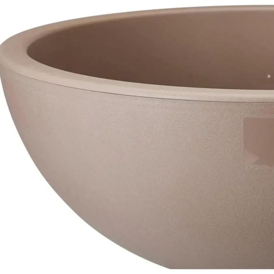 Pro Garden plantenpot schaal - kunststof - beige - D40 x H16 cm