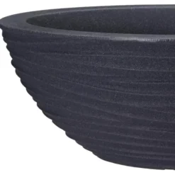 Pro Garden plantenpot schaal - kunststof - antraciet - D51 cm