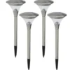 Pro Garden Prikspotje - solar tuinverlichting - RVS - 47 cm