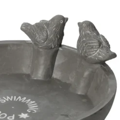 Pro Garden Vogelbad/voederschaal - grijs - D23 cm