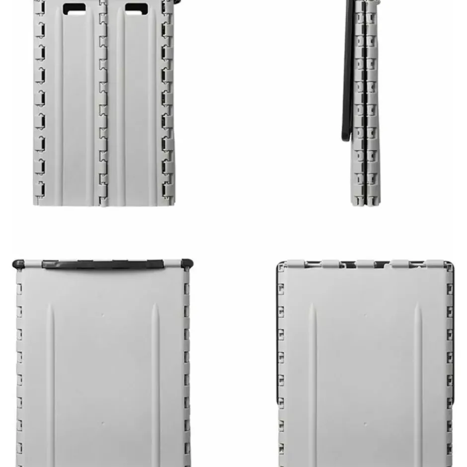 ProPlus Afvalbak met deksel- kunststof - grijs - 25 x 31 x 38 cm