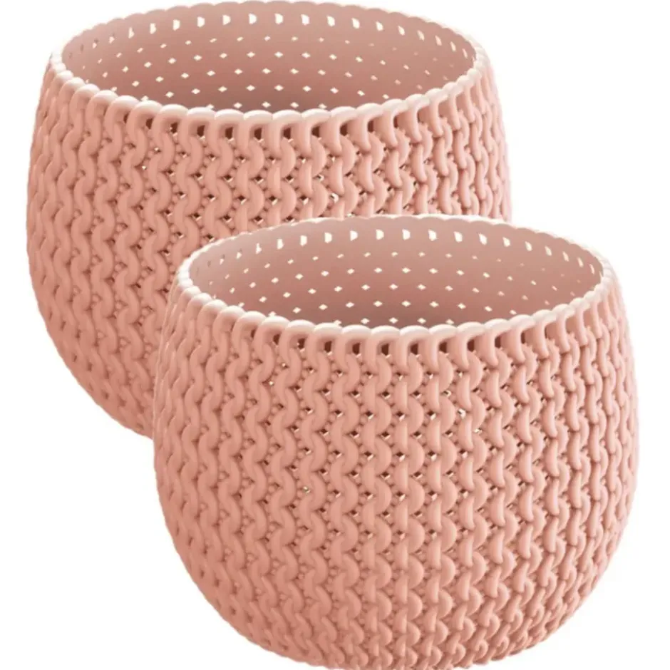 Prosperplast Bloempot Splofy - roze - kunststof - 18 cm