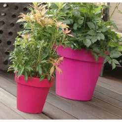 Prosperplast Bloempot - terracotta - kunststof - drainagegat - 25 cm
