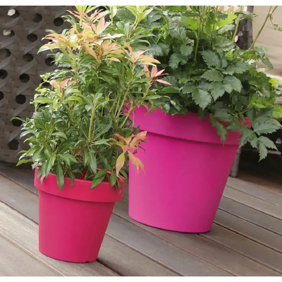 Prosperplast Bloempot - terracotta - kunststof - drainagegat - 25 cm