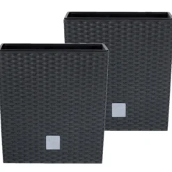 Prosperplast Plantenbak Rato - antraciet - kunststof - 32 cm