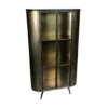 PTMD Eleven vitrinekast hoog industrieel messing - 37x92x161cm