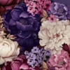 Pure dekbedovertrek bloemen - Lits jumeaux 240x200/220 cm - Paars - Microvezel