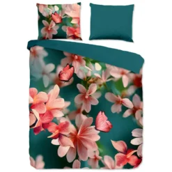 Pure dekbedovertrek bloemen - Lits jumeaux 240x200/220 cm - Multi - Microvezel
