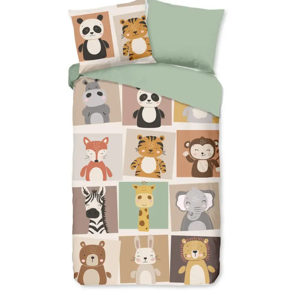 Pure dekbedovertrek dieren - 1 persoons 140x200/220 cm - Multi - Microvezel