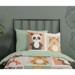 Pure dekbedovertrek dieren - 1 persoons 140x200/220 cm - Multi - Microvezel