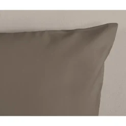 Pure dekbedovertrek effen kleur - 2 persoons 200x200/220 cm - Taupe - Microvezel