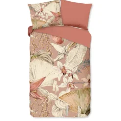Pure dekbedovertrek ibiza stijl - 1 persoons 140x200/220 cm - Roze - Microvezel