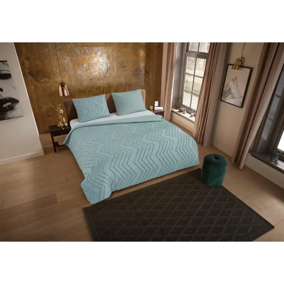 Pure Dekbedovertrek Luxe Groen-Lits-jumeaux (240 x 200/220 cm)