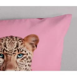 Pure dekbedovertrek panter - 2 persoons 200x200/220 cm - Roze - Microvezel