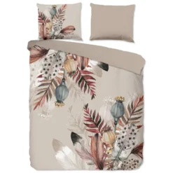 Pure dekbedovertrek veren - Lits jumeaux 240x200/220 cm - Taupe - Microvezel