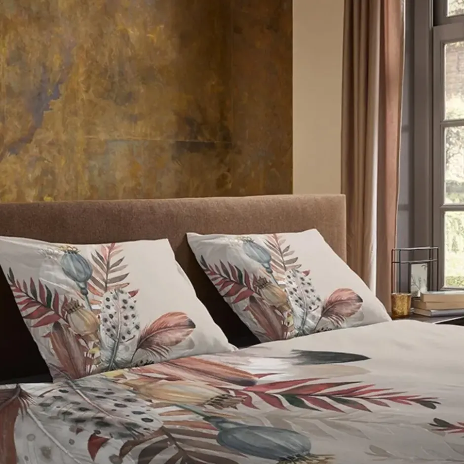 Pure dekbedovertrek veren - 2 persoons 200x200/220 cm - Taupe - Microvezel